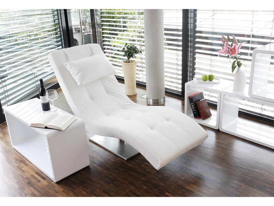 SalesFever® Liege weiß Polsterliege Relaxliege 200 cm Modern Design TIARA 1444 - 2