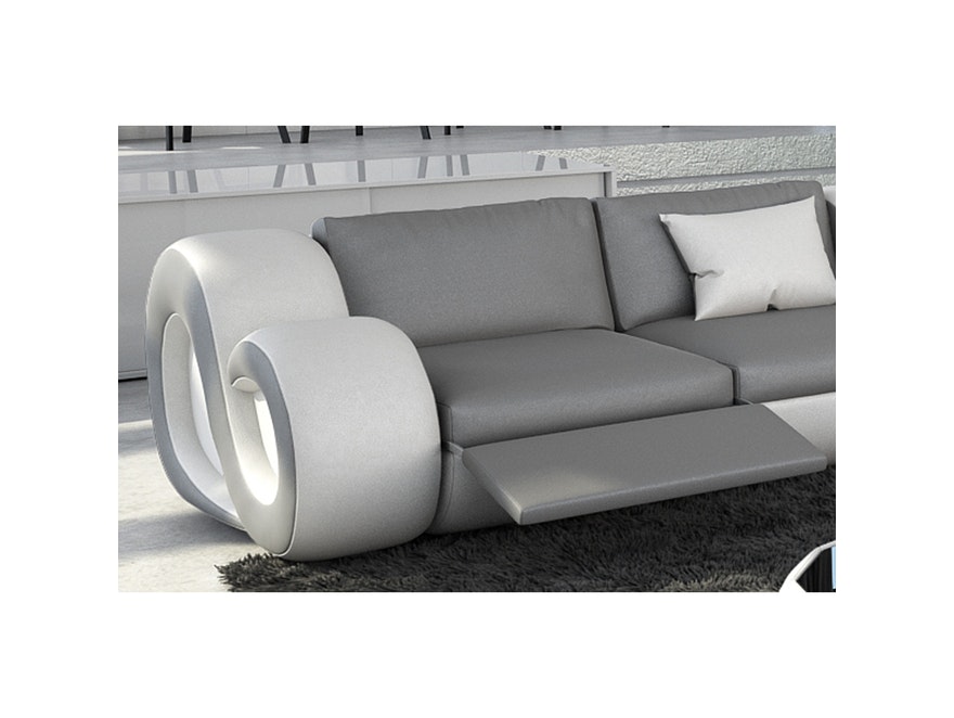 Innocent® Sofa grau/weiß 2-Sitzer Nesta mit LED n-8014-5356 - 5