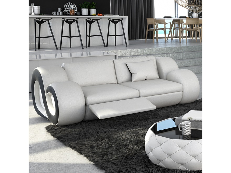 Innocent® Sofa weiß 2-Sitzer Nesta mit LED n-8014-5357 - 4
