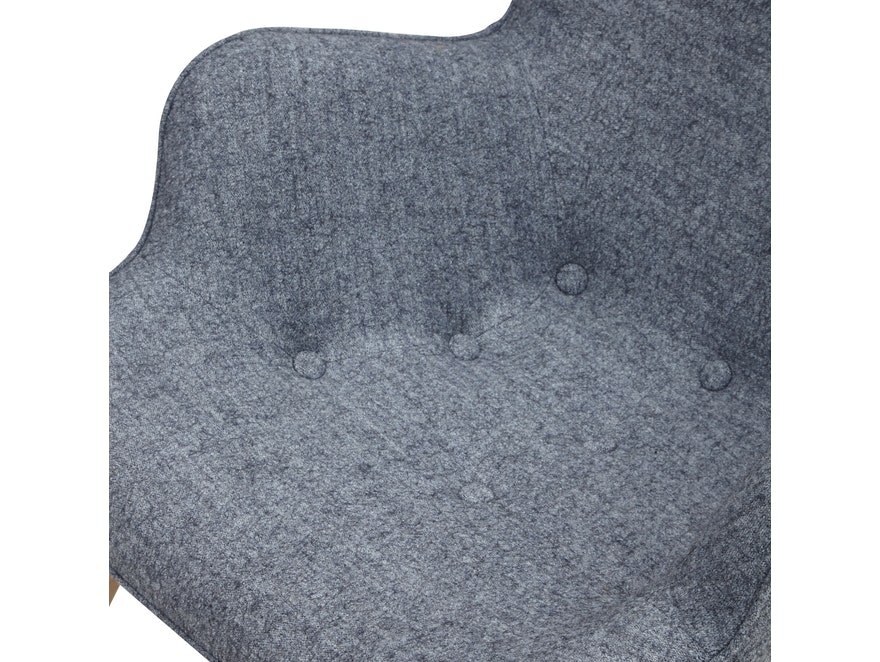 SalesFever® Relaxsessel grau Webstoff mit Armlehnen ergonomische Form ANJO 12670 - 9