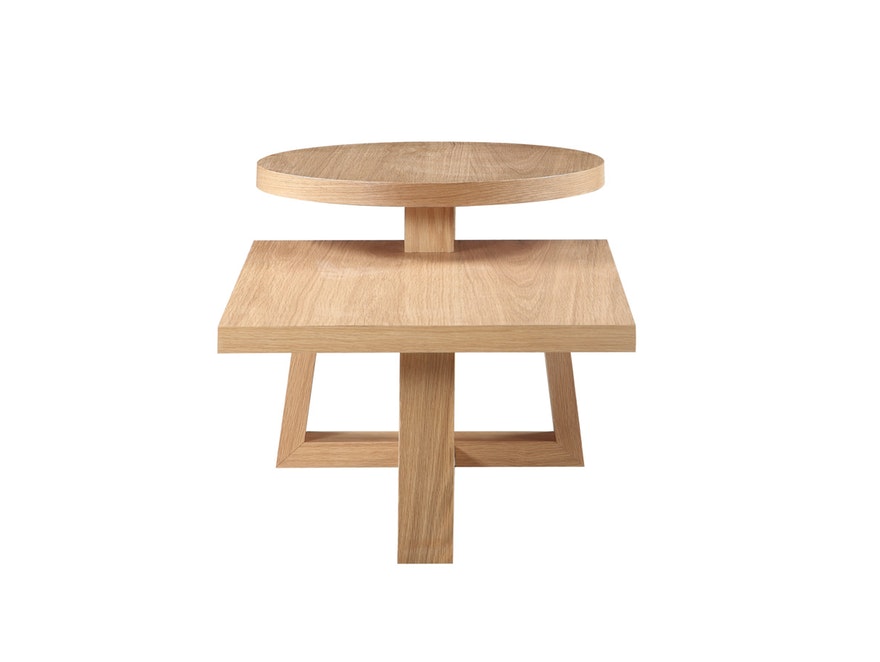 SalesFever® Eichenholz Couchtisch mit zwei Tischplatten Stehen n-10076 - 5