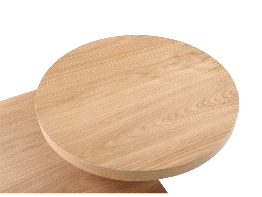 SalesFever® Eichenholz Couchtisch mit zwei Tischplatten Stehen n-10076 - 7