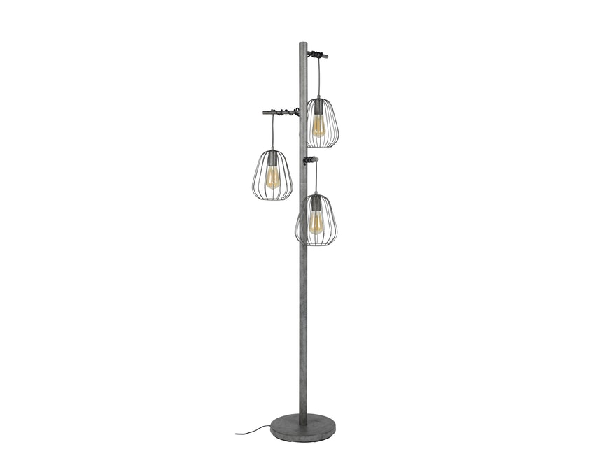 SalesFever® Stehlampe mit 3 Leuchten Drahtlampenschirm Andrea 7271/29 - 1