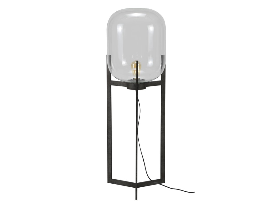 SalesFever® Stehlampe mit 1 Leuchte 38 cm Glasstütze Lari 7419/29 - 1