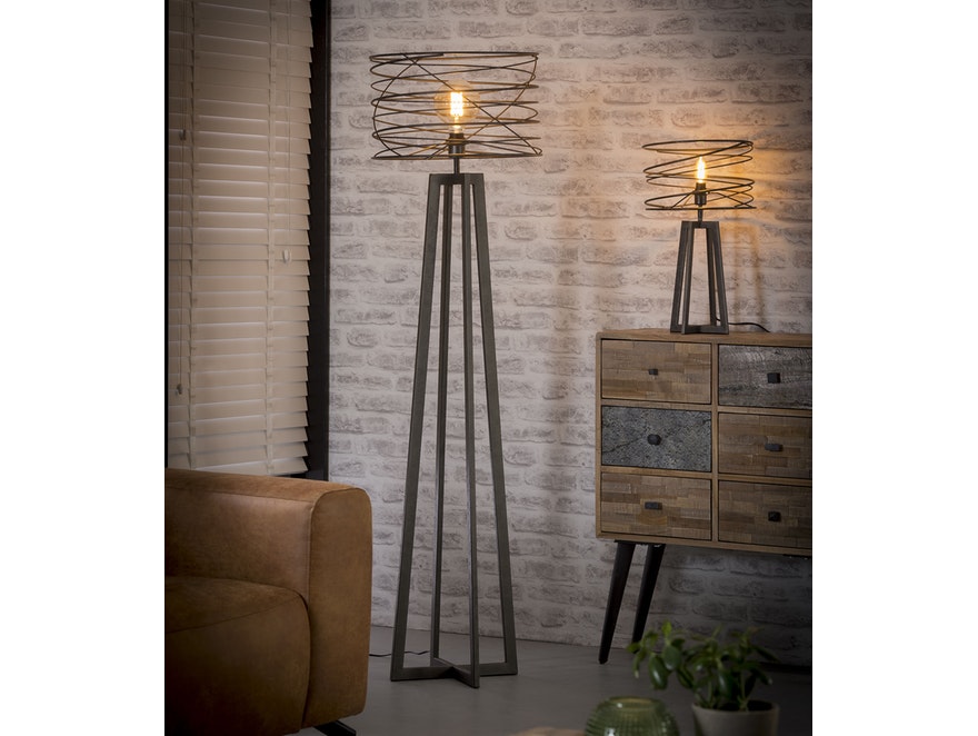 SalesFever® Stehlampe mit 1 Leuchte spiralförmiger Lampenschirm Aanoj 7964/76 - 4