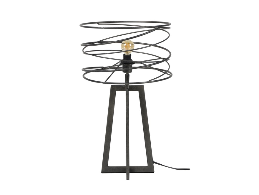 SalesFever® Tischlampe mit 1 Leuchte spiralförmiger Lampenschirm Ciro 7961/76 - 1