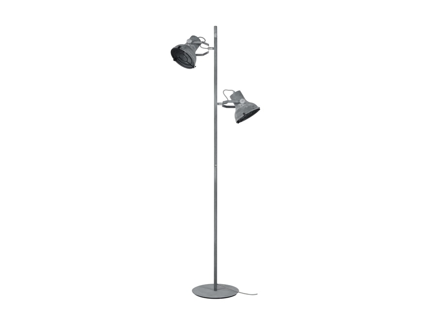 SalesFever® Stehlampe Beton-Optik mit 2 Leuchten einstellbar Davio 8036/48 - 1