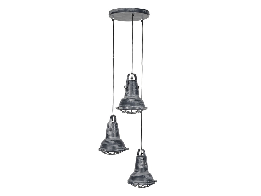 SalesFever® Hängelampe mit 3 Lampenschirmen 42 cm aus Eisen Vitalij 8196/48 - 1