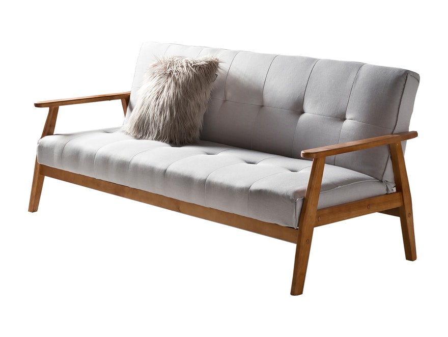SalesFever® Design Schlafsofa grau ausklappbar skandinavische Möbel Dundal 0n-10078-7678 - 1