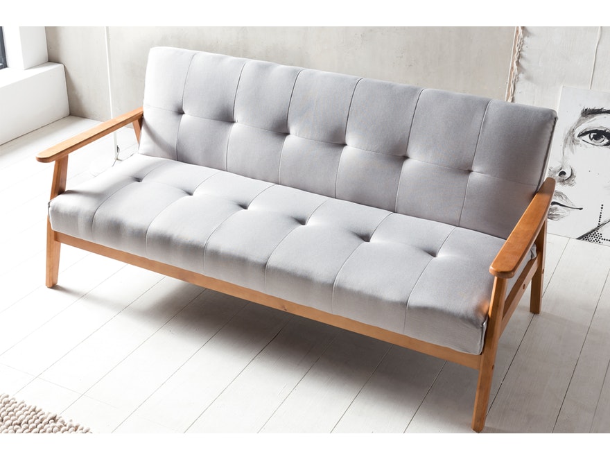 SalesFever® Design Schlafsofa grau ausklappbar skandinavische Möbel Dundal 0n-10078-7678 - 3