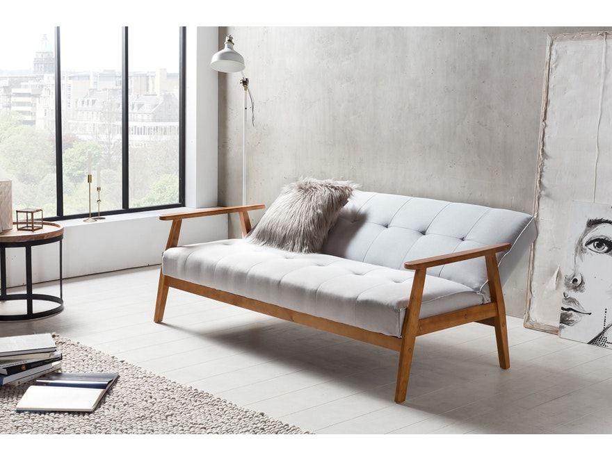 SalesFever® Design Schlafsofa grau ausklappbar skandinavische Möbel Dundal 0n-10078-7678 - 4