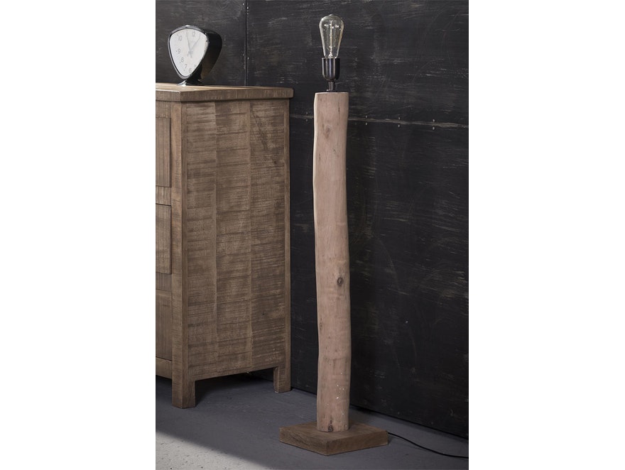 SalesFever® Stehlampe Stehleuchte Holz Antik Milena 13578 - 3