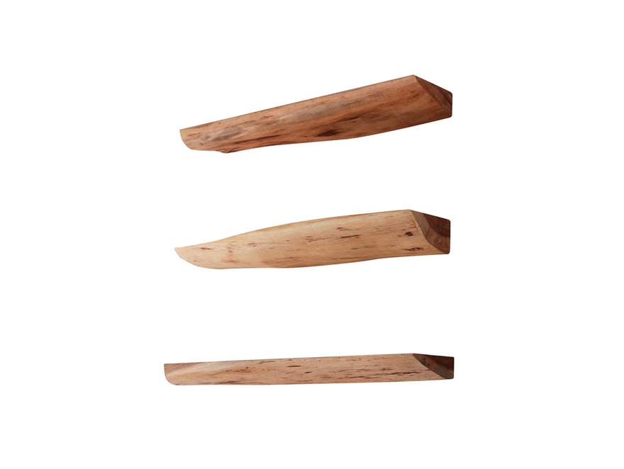 SalesFever® Wandregal aus Akazienholz mit 3 Böden Paris 2470/15 - 1