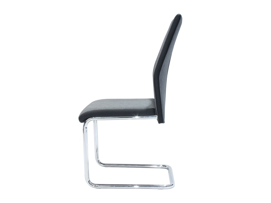 SalesFever® Freischwinger Stuhl 2er Set grau schwarz Esszimmerstuhl CHARLIE 390108 - 4