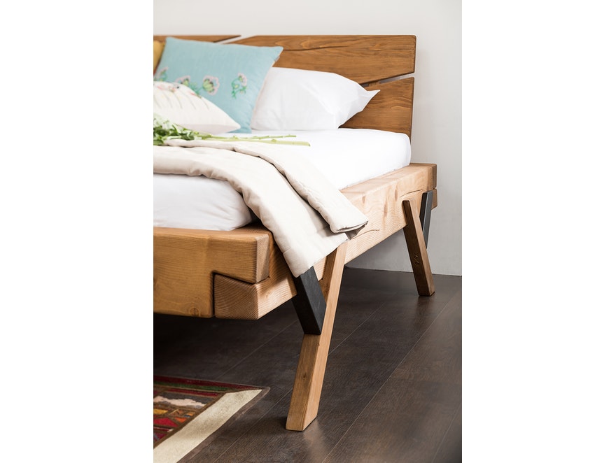 SalesFever® Balkenbett 160 x 200 cm aus massivem Fichtenholz natur SARAH 390849 - 5