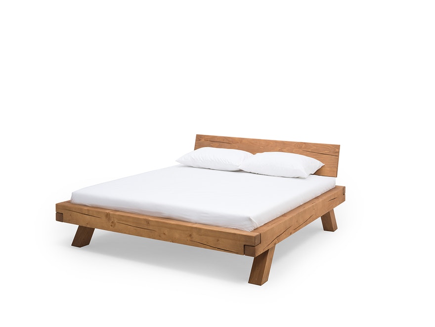 SalesFever® Balkenbett 140 x 200 cm aus massivem Fichtenholz natur MALAK 390870 - 9