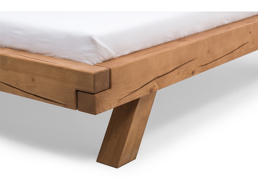 SalesFever® Balkenbett 140 x 200 cm aus massivem Fichtenholz natur MALAK 390870 - 10