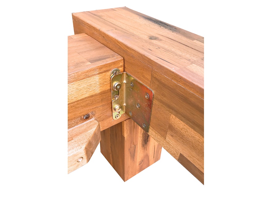 SalesFever® Balkenbett 140 x 200 cm aus massivem Akazie-Holz LAILA 345726 - 7