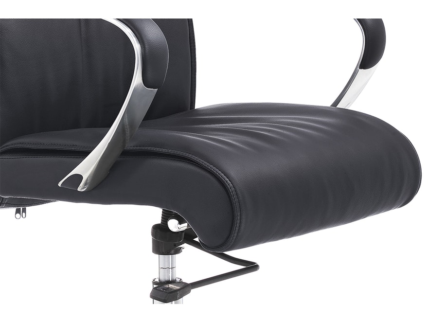 SalesFever® Bürostuhl Schreibtischstuhl schwarz aus Echtleder NEO 390498 - 8