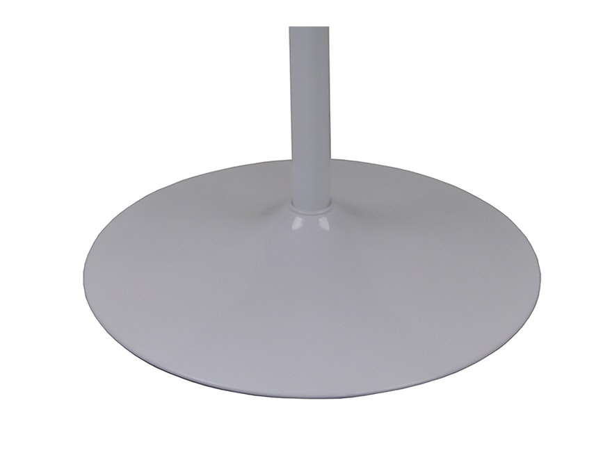 SalesFever® Esstisch rund 110 cm Bistrotisch Hochglanz Weiß mit Metallfuß OBAO 391365 - 4