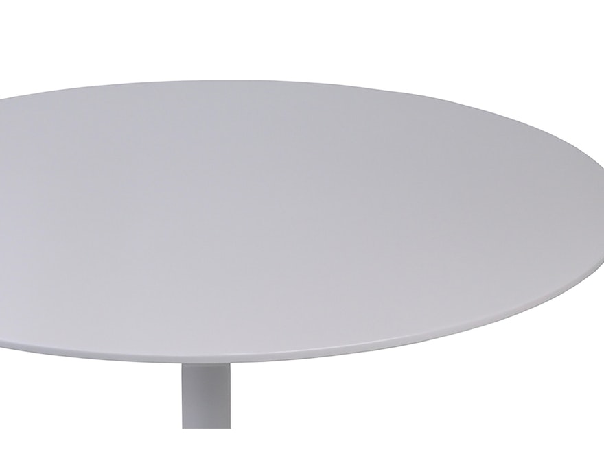 SalesFever® Esstisch rund 80 cm Bistrotisch Hochglanz Weiß mit Metallfuß BISTAR 391358 - 3