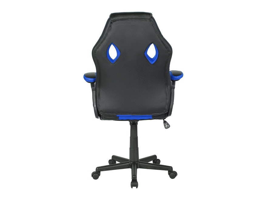 SalesFever® Bürostuhl Schreibtischstuhl schwarz/blau aus Kunstleder ARVO 389669 - 5