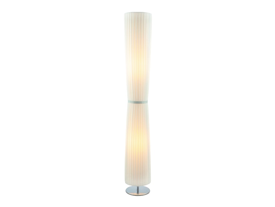 SalesFever® Stehlampe Stehleuchte 120 cm rund weiß ADAM 392928 - 1