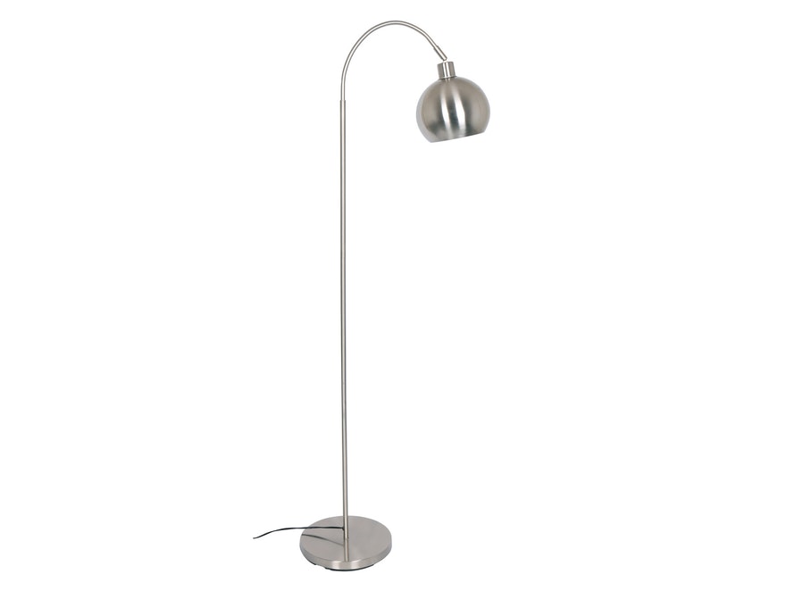 SalesFever® Stehlampe aus Metall in Edelstahloptik Denver 393864 - 1