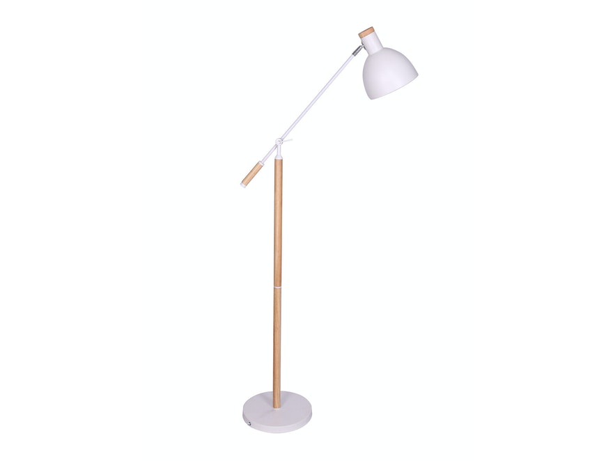 SalesFever® Stehlampe weiß verstellbar Ludvig 393994 - 1