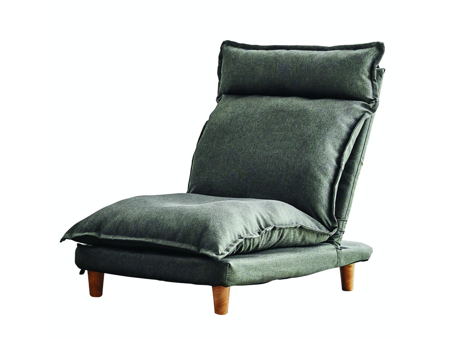 SalesFever® Sessel mit Hocker Webstoff Grau Cloud 394830 - 2