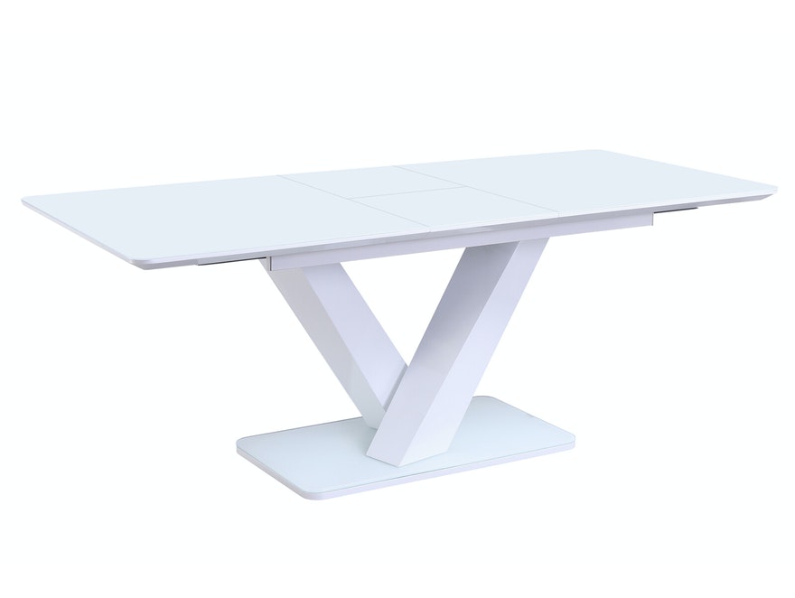 SalesFever® Esstisch Weiß 160 / 200 x 90 cm mit Ausziehfunktion Lumina 395721 - 1