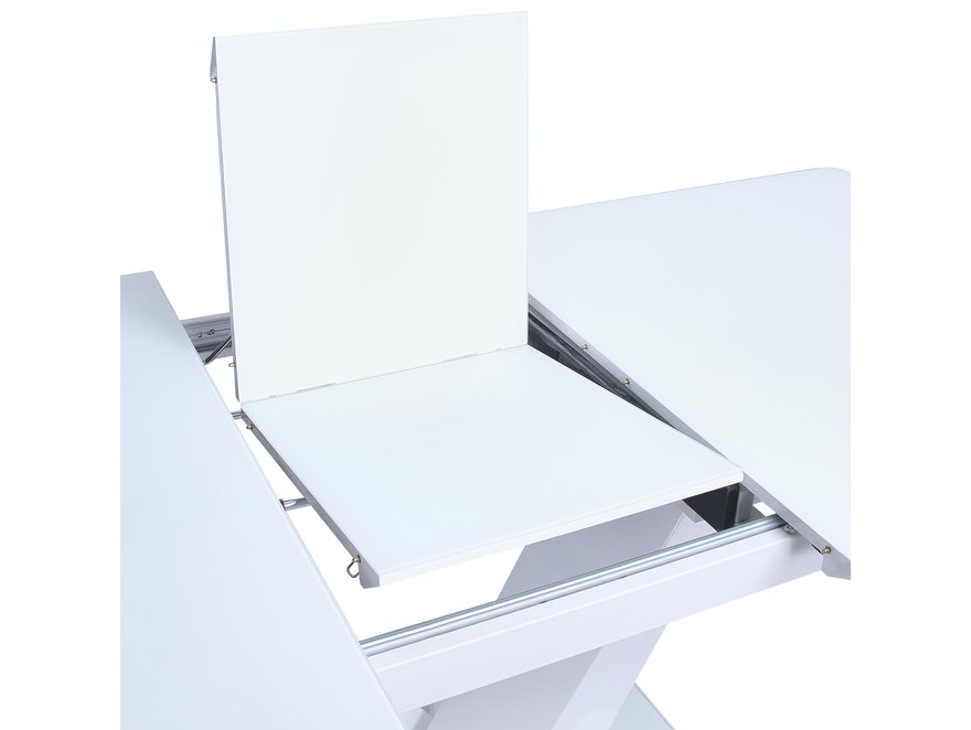 SalesFever® Esstisch Weiß 160 / 200 x 90 cm mit Ausziehfunktion Lumina 395721 - 4