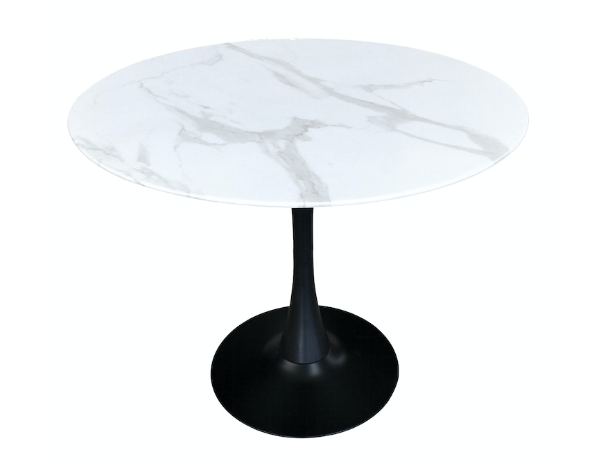 SalesFever® Tisch 100 cm Durchmesser rund mit Säulenfuß, in Marmoroptik 361634 - 1