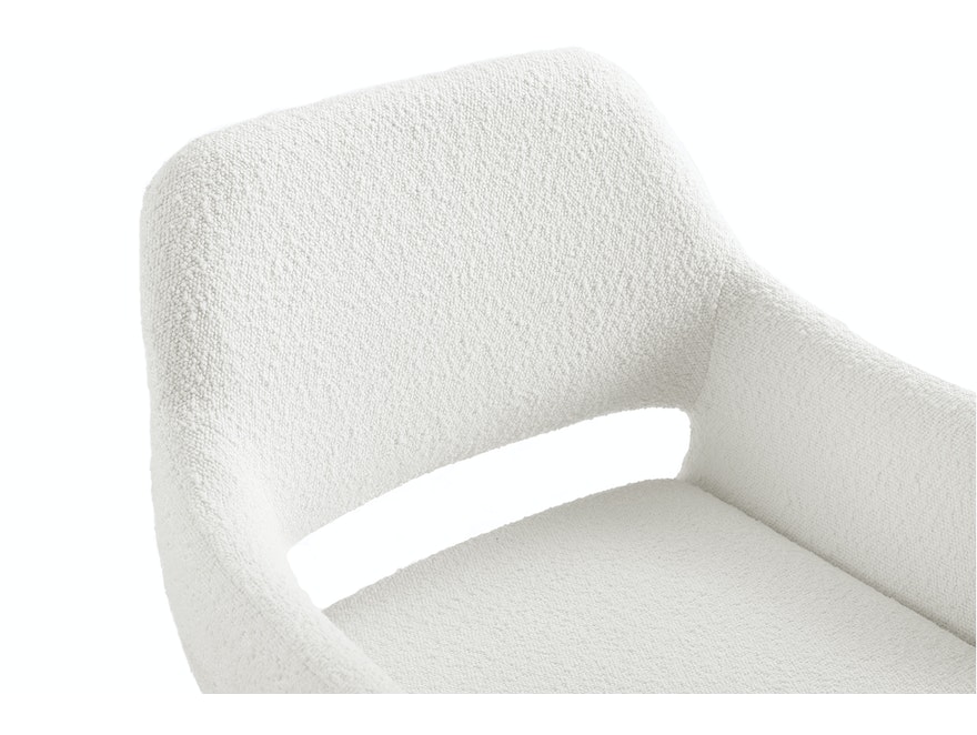 SalesFever® Armlehnstuhl mit Rücken Cut-Out Bouclé Stoff Weiß Dakota 369531 - 6