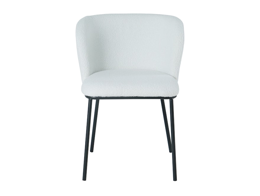 SalesFever® Stuhl 2er Set in Bouclé-Optik Weiß Alaska 369210 - 3