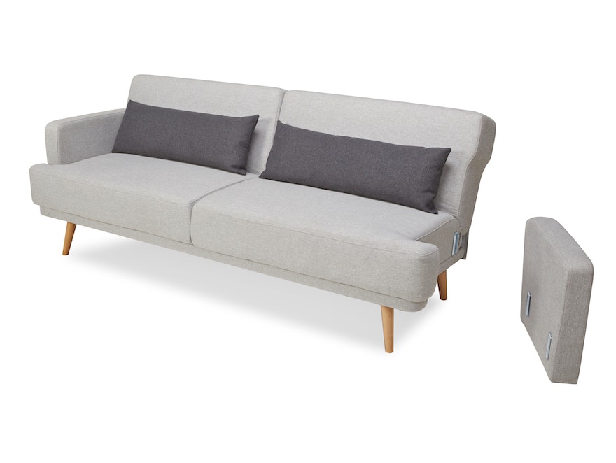 SalesFever® 3-Sitzer Sofa Webstoff Grau Olav 368527 - 13