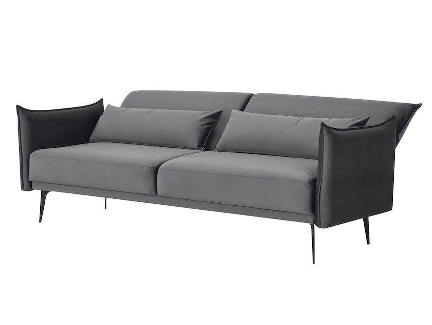 SalesFever® 3-Sitzer Sofa Samt Grau Liv 368510 - 9