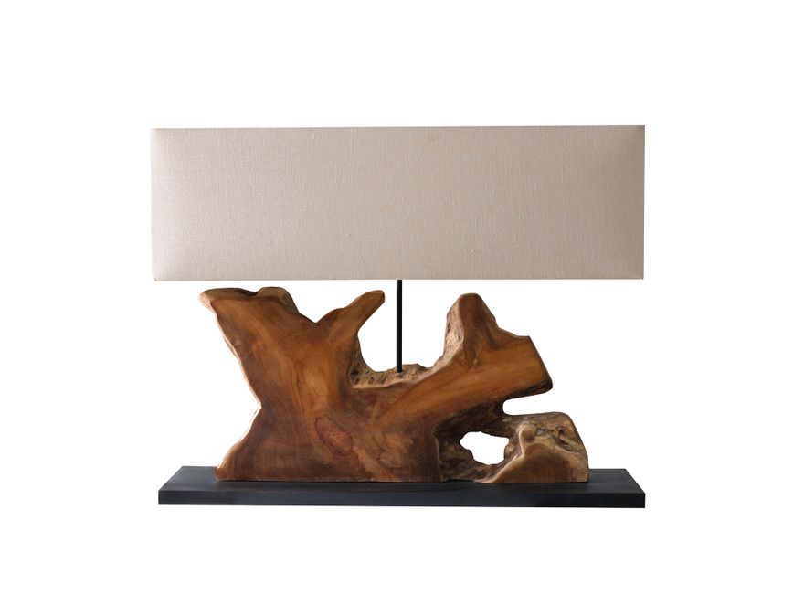 SalesFever® Tischleuchte Treibholz/Leinen Natur 59 cm Breeze 367322 - 3