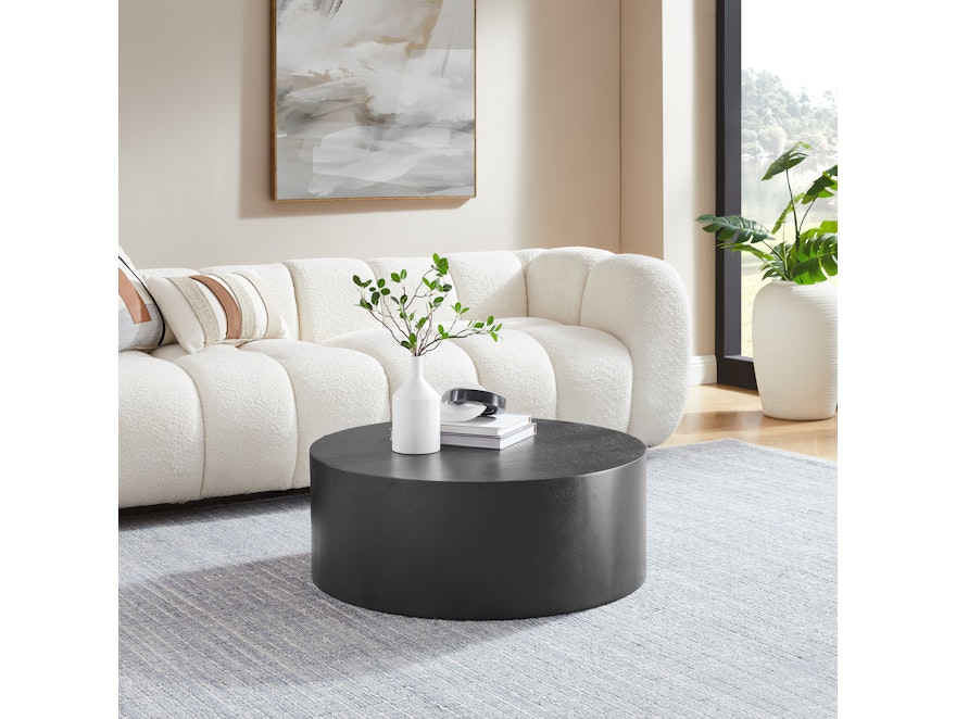 SalesFever® Couchtisch rund Ø 80 cm in Schwarz Isla 367599 - 3