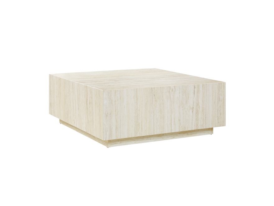 SalesFever® Couchtisch Beige 90x90 cm in Travertinoptik Jaxon 367964 - 2