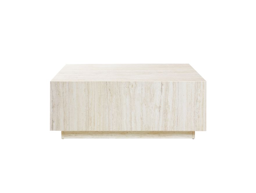 SalesFever® Couchtisch Beige 90x90 cm in Travertinoptik Jaxon 367964 - 3