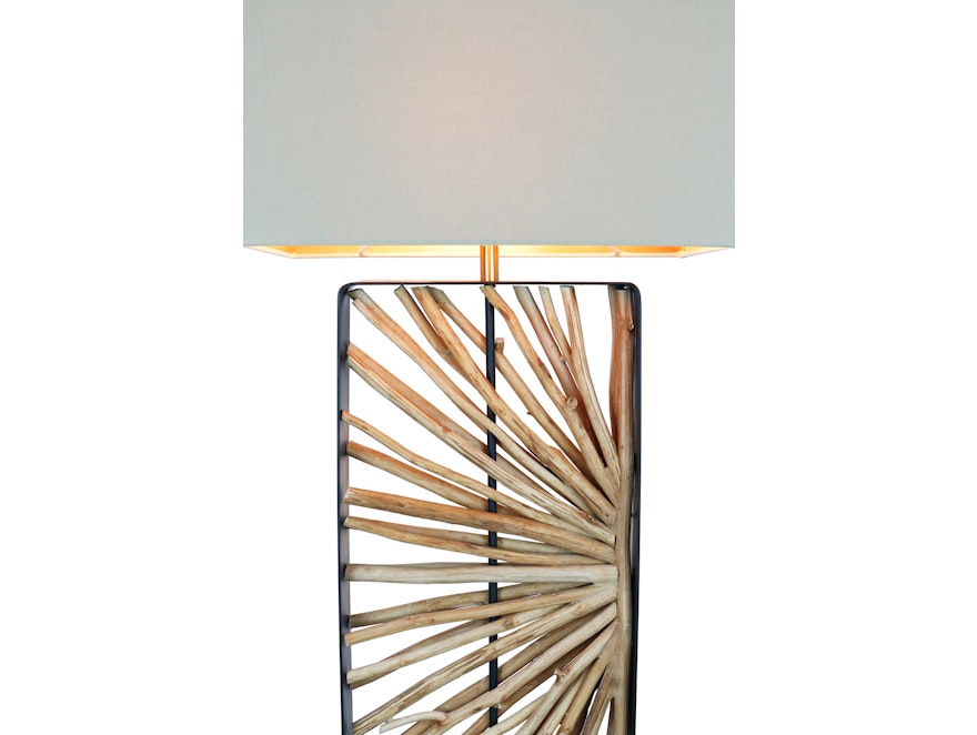 SalesFever® Stehleuchte Treibholz Natur/Beige 165 cm Juno 367339 - 5