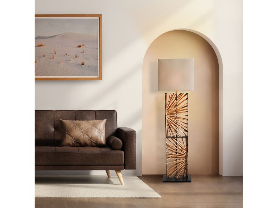 SalesFever® Stehleuchte Treibholz Natur/Beige 165 cm Juno 367339 - 10