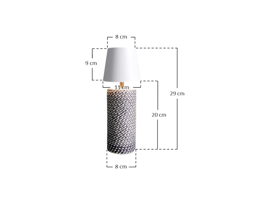 SalesFever® Tischleuchte Schwarz/Weiß 29 cm mit LED-Akku Liverpool 367292 - 13