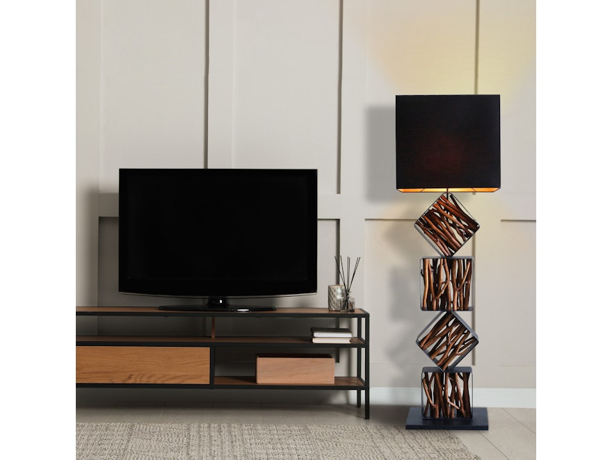 SalesFever® Stehleuchte Treibholz Natur/Schwarz 155 cm San Diego 367360 - 11