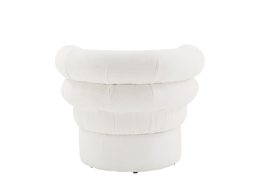 SalesFever® Sessel mit Drehfunktion aus Boucléstoff Weiß Sanremo 367261 - 5