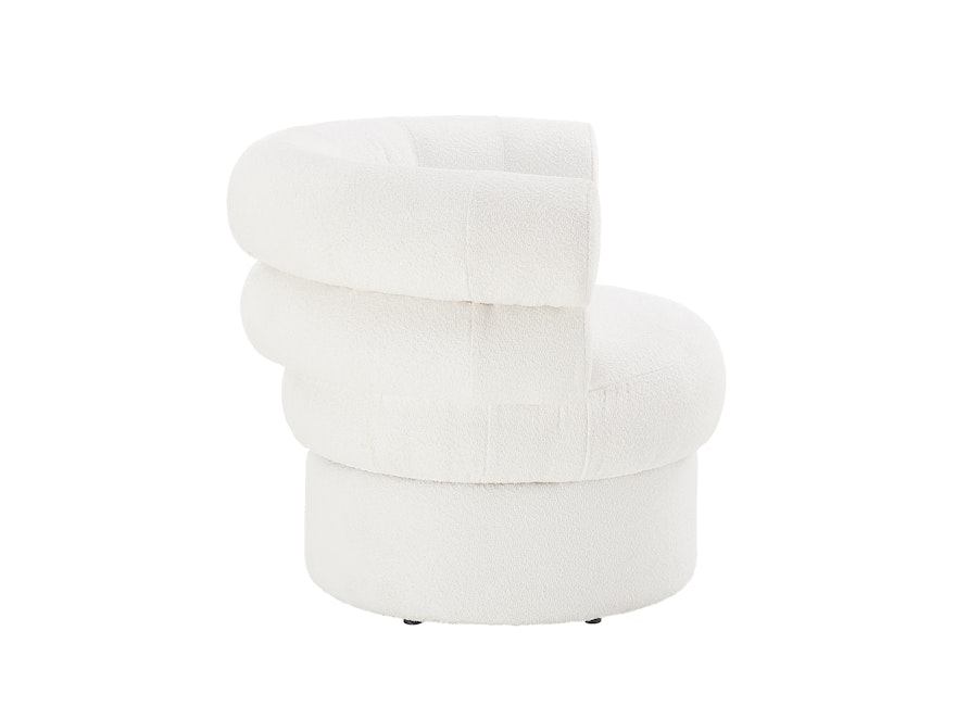 SalesFever® Sessel mit Drehfunktion aus Boucléstoff Weiß Sanremo 367261 - 4