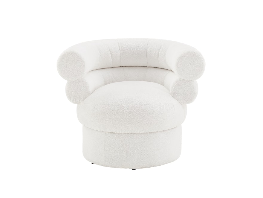 SalesFever® Sessel mit Drehfunktion aus Boucléstoff Weiß Sanremo 367261 - 3