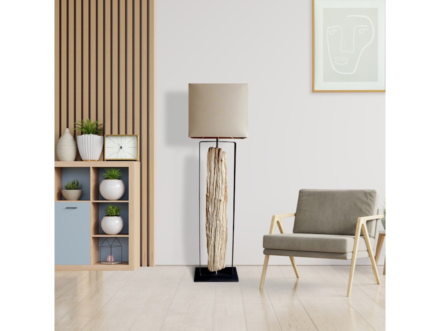 SalesFever® Stehleuchte Treibholz Natur/Beige 165 cm Westland 367346 - 11