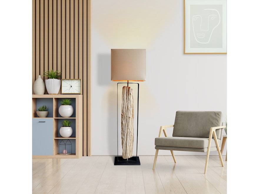 SalesFever® Stehleuchte Treibholz Natur/Beige 165 cm Westland 367346 - 2